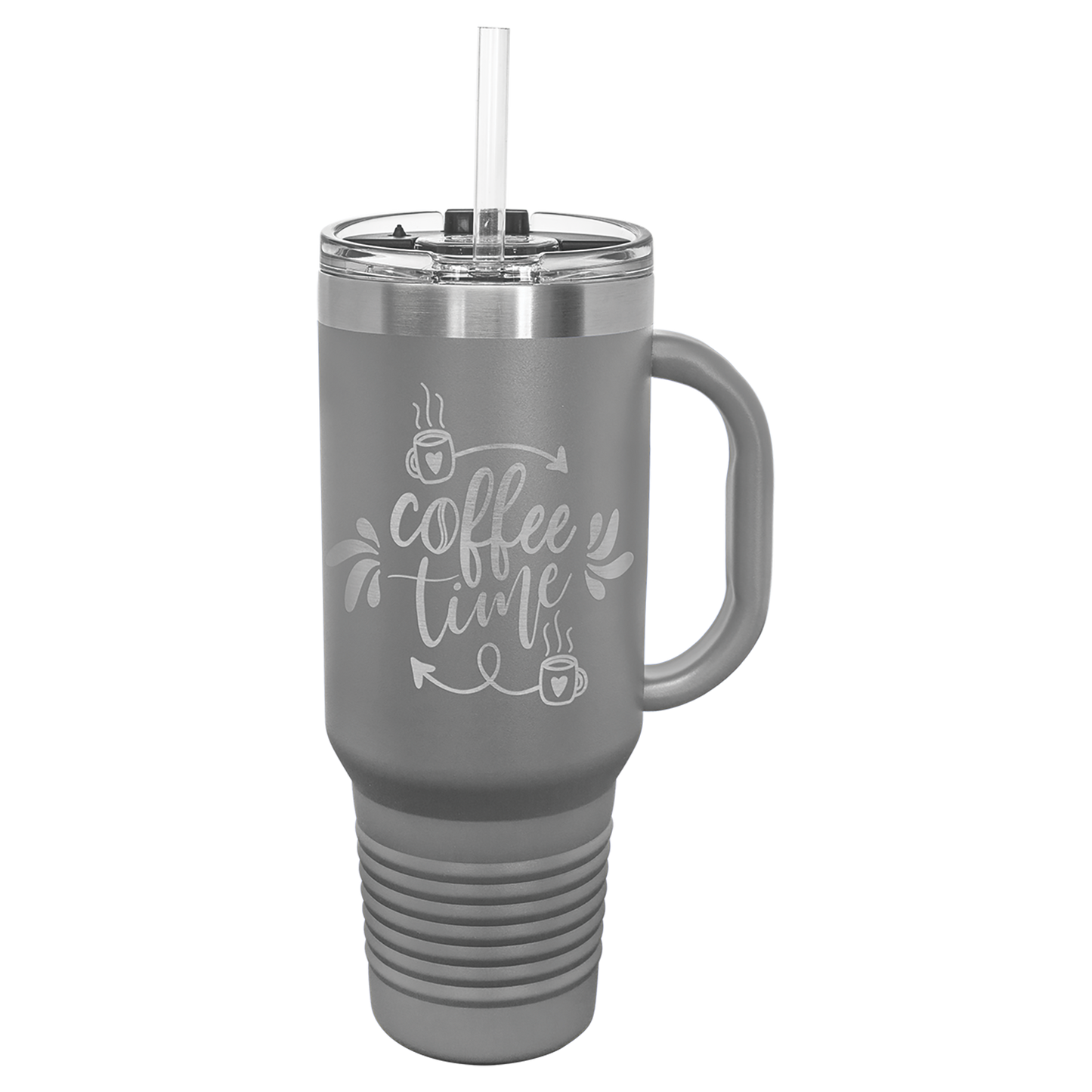 Polar Camel™ 40 oz. Travel Mug with Handle, Straw Included - Personalized