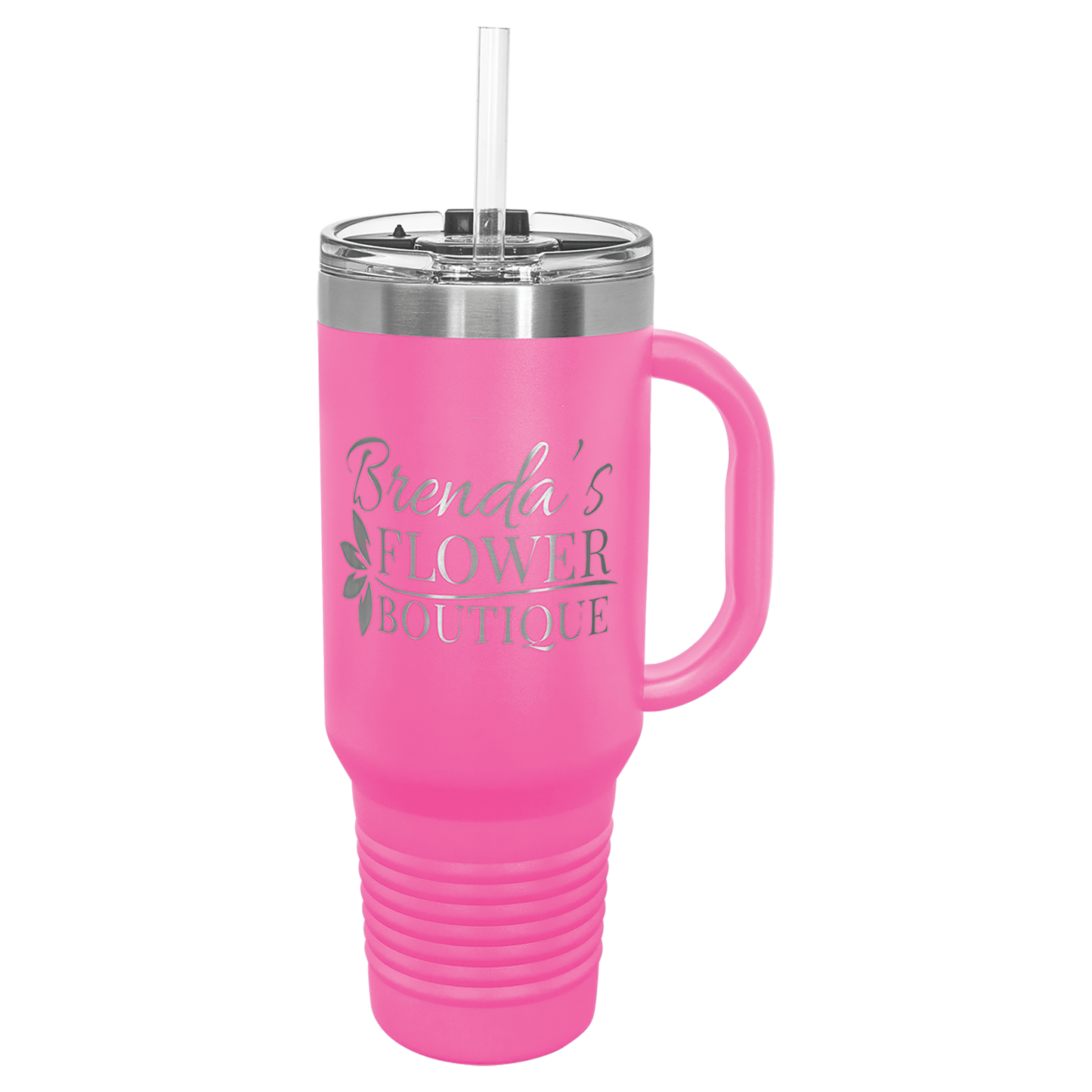 Polar Camel™ 40 oz. Travel Mug with Handle, Straw Included - Personalized