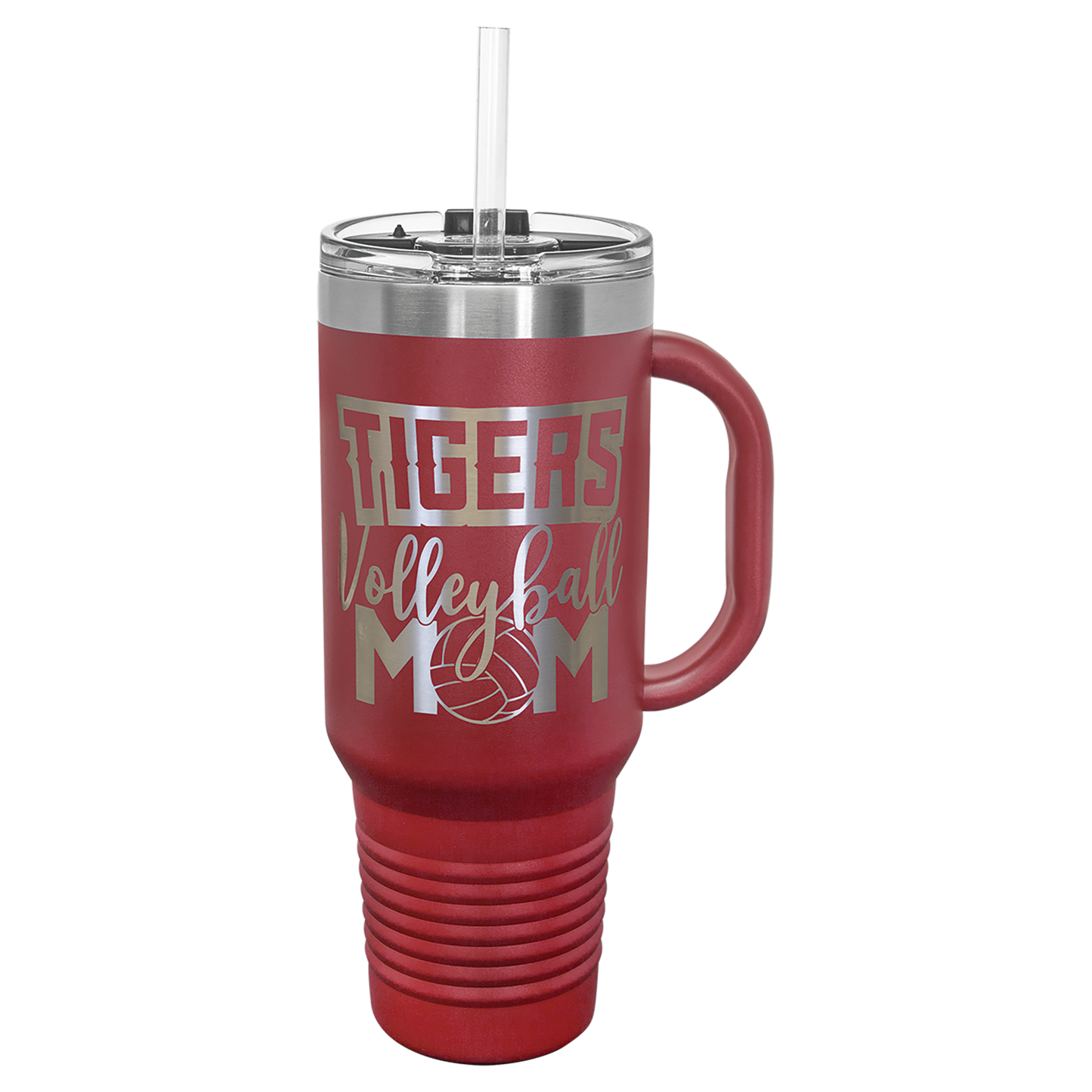 Polar Camel™ 40 oz. Travel Mug with Handle, Straw Included - Personalized