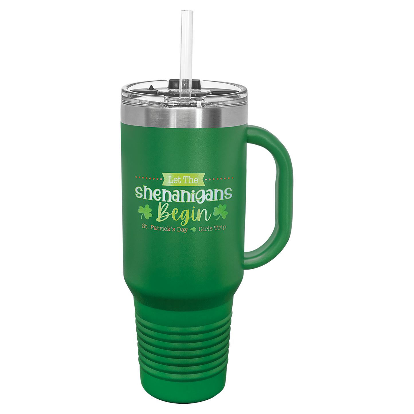 Polar Camel™ 40 oz. Travel Mug with Handle, Straw Included - Personalized