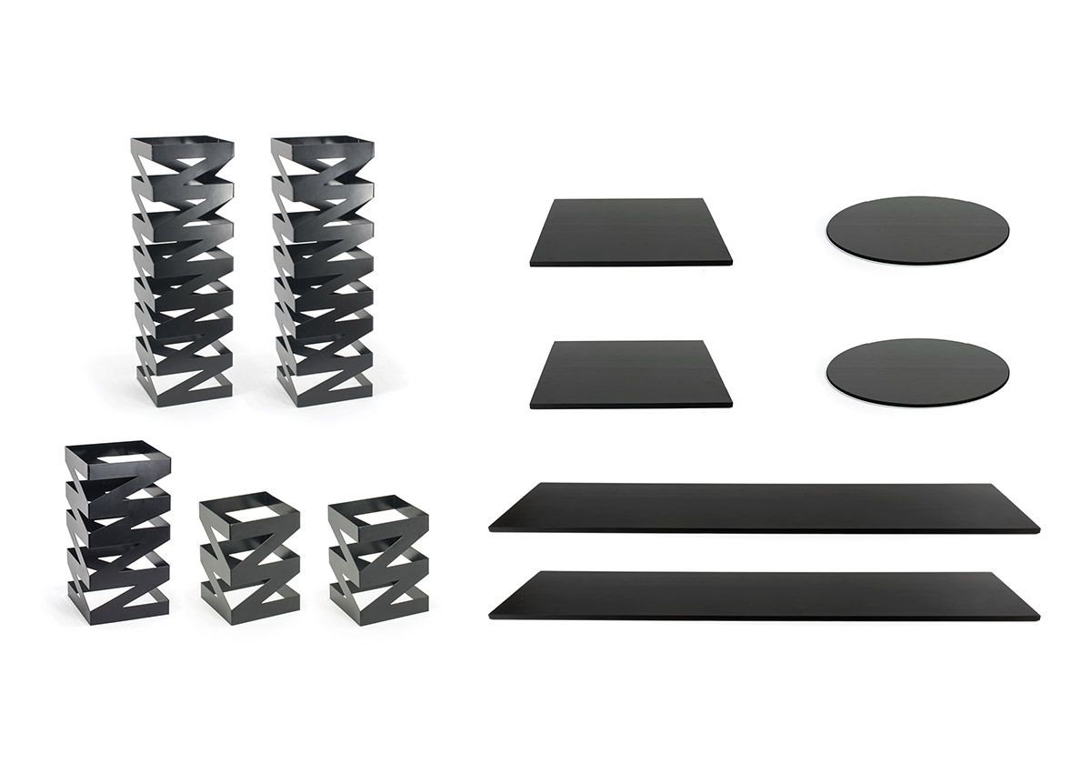 FOH Zig Zag Matte Black Display , Buffet Essentials Starter Package, Matte Black
