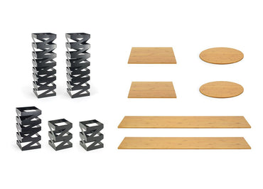 FOH Zig Zag Matte Black Display , Buffet Essentials Starter Package, Matte Black