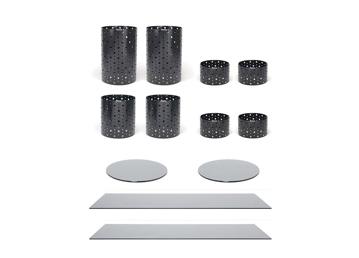 FOH Dots Matte Black Display , Buffet Essentials Starter Package, Matte Black