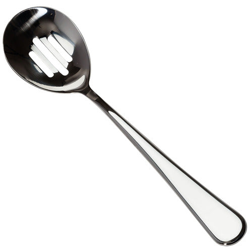 Teardrop Mirror Finish Slotted Spoon 10" - TEA424