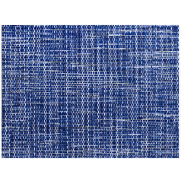Cobalt Mesh Woven Vinyl Rectangle Placemat, Front of the House XPM123BLV83 Metroweave 16" x 12" - 12/Pack