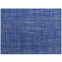 Cobalt Mesh Woven Vinyl Rectangle Placemat, Front of the House XPM123BLV83 Metroweave 16" x 12" - 12/Pack