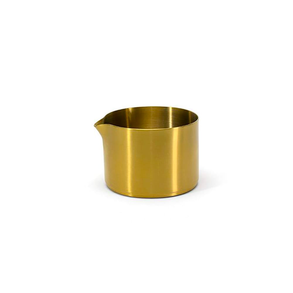 Front of the House TCR015GOS23 Soho 8 oz. Matte Brass Brushed Stainless Steel Round Creamer - 12/Case