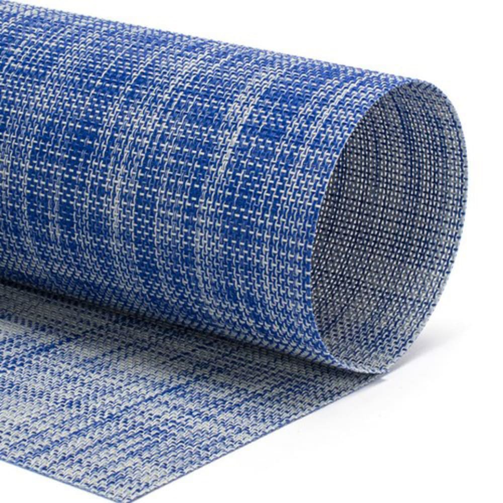 Cobalt Mesh Woven Vinyl Rectangle Placemat, Front of the House XPM123BLV83 Metroweave 16" x 12" - 12/Pack