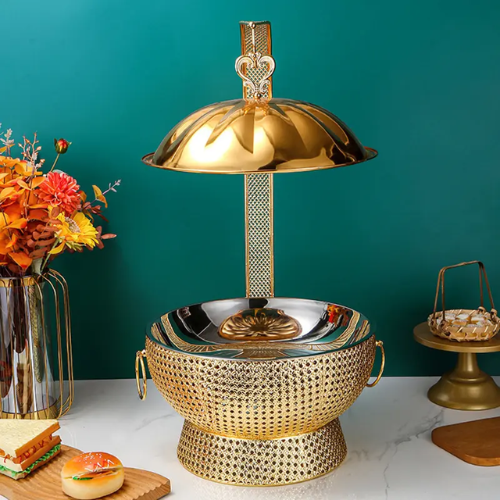 Food Warmer Diamond Buffet Hot Pot | Stainless Steel |  Size 8L (2 Pack)