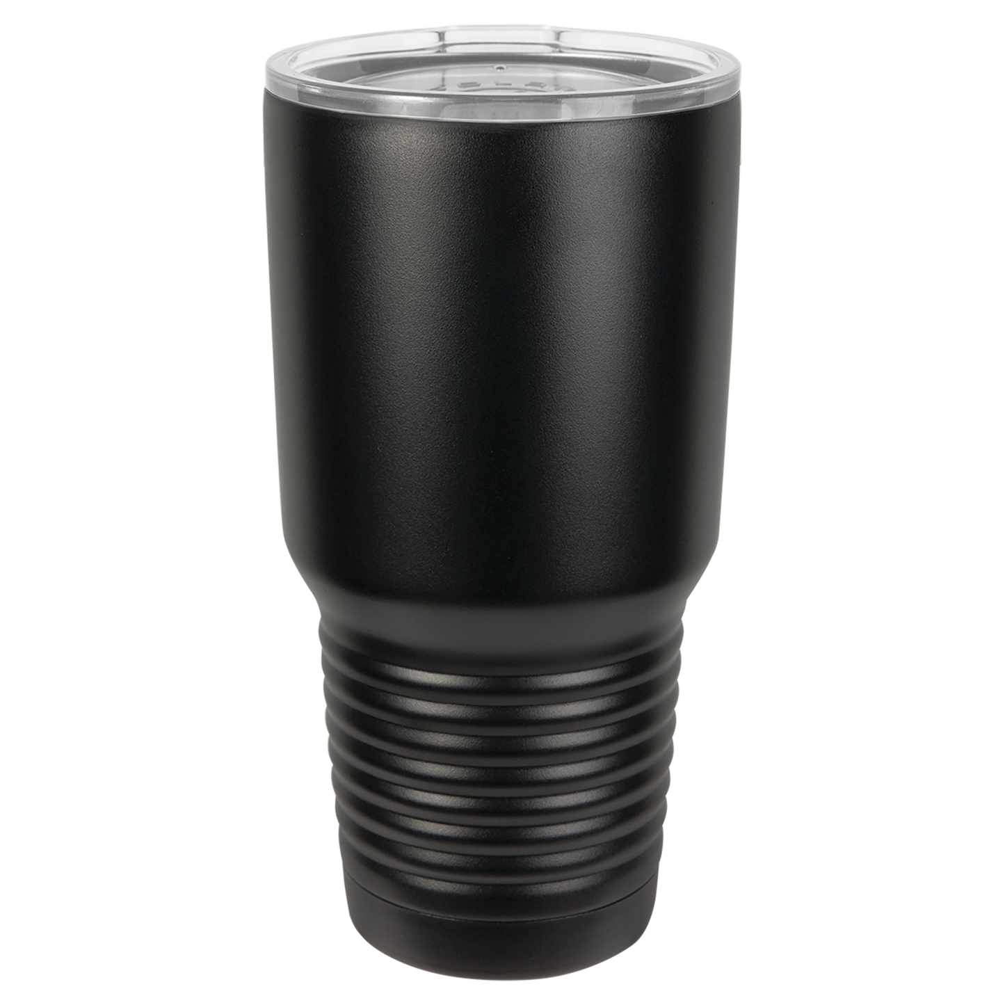 Personalized 30 oz. Black Vacuum Insulated Ringneck Tumbler with Clear Lid