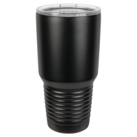 Personalized 30 oz. Black Vacuum Insulated Ringneck Tumbler with Clear Lid