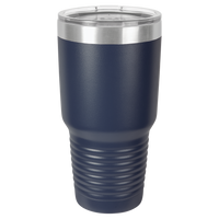 Personalized 30 oz. Black Vacuum Insulated Ringneck Tumbler with Clear Lid