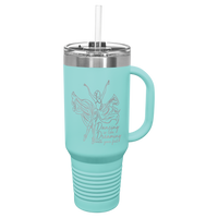 Polar Camel™ 40 oz. Travel Mug with Handle, Straw Included - Personalized