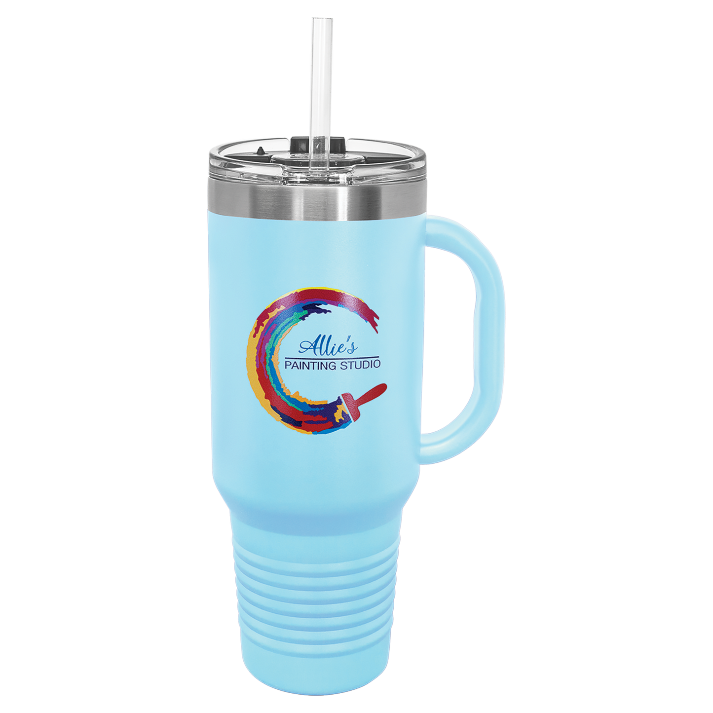 Polar Camel™ 40 oz. Travel Mug with Handle, Straw Included - Personalized