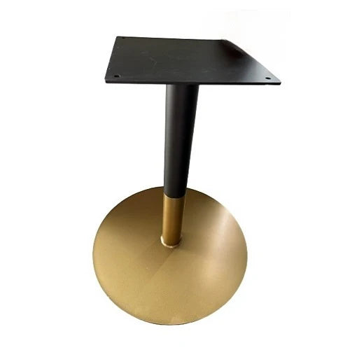 20" Upscale Gold Black Stainless Steel Two-Tone Round Table Base