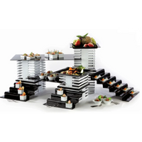 Elegant Squareline Buffet Stand - 18/10 Stainless Steel - White - 8084.25