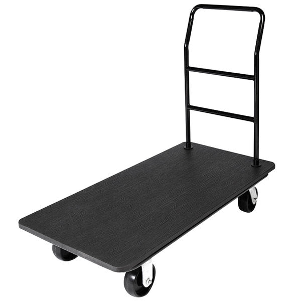 CSL 2100PLS-090 Black Recycled Plastic General Purpose Utility Cart with 5" Casters