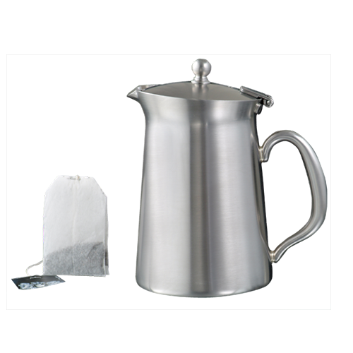 Elite Brushed 18/10 Stainlesss Teapot with Hinged Lid 12 oz. - ETP350B