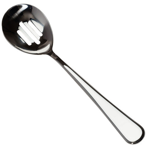 Teardrop Mirror Finish Slotted Spoon 10
